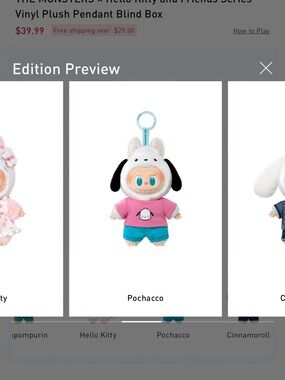 Pop Mart The Monsters x Hello Kitty and Friends Pochaco NIB